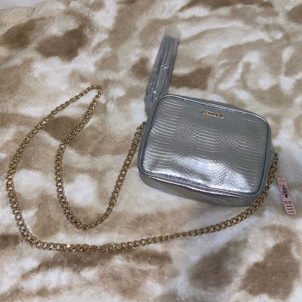 NWT Victoria's Secret 2016 Fashion Show
Crossbody Bag Silver Reptile Texture